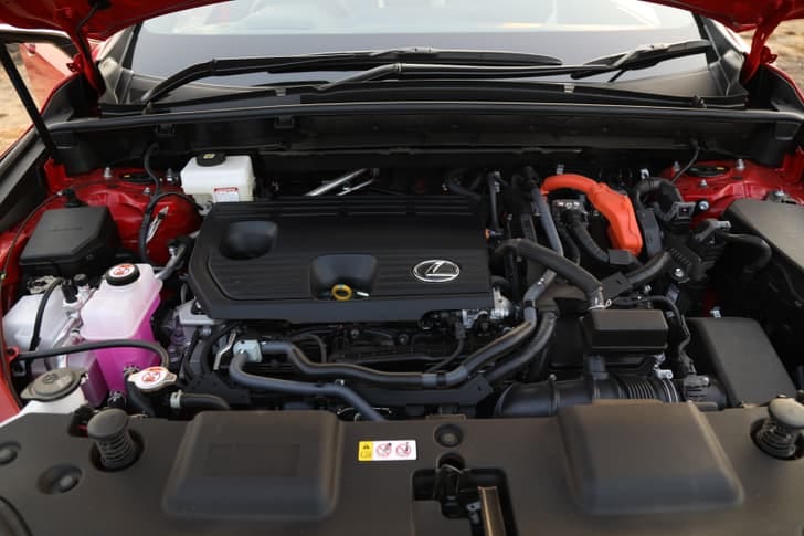 New Lexus NX engine ENGINE & BONNET OPEN FRONT VIEW