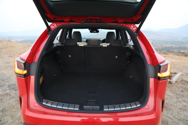 New Lexus NX interior DICKY DOOR OPEN VIEW