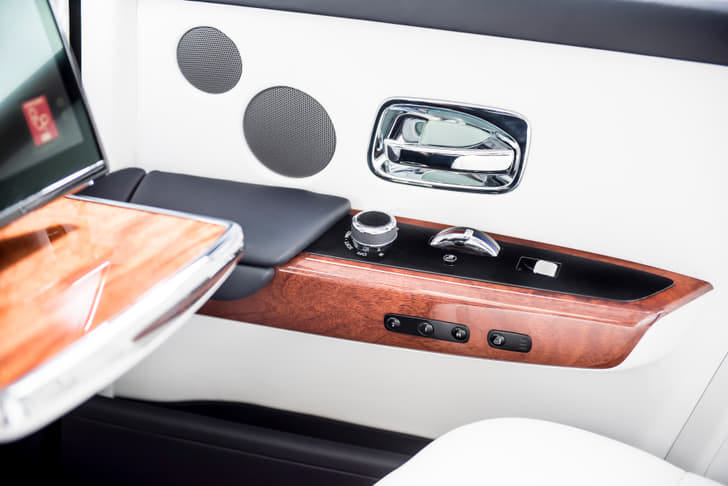 New Rolls-Royce Phantom interior LEFT REAR DOOR OPEN VIEW