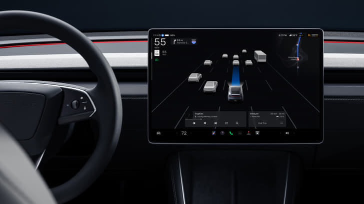 New Tesla Model Y interior CLUSTERMETER VIEW