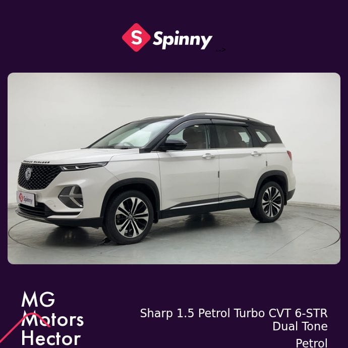 2022 MG Motors Hector Plus Sharp 1.5 Petrol Turbo CVT 6-STR Dual Tone