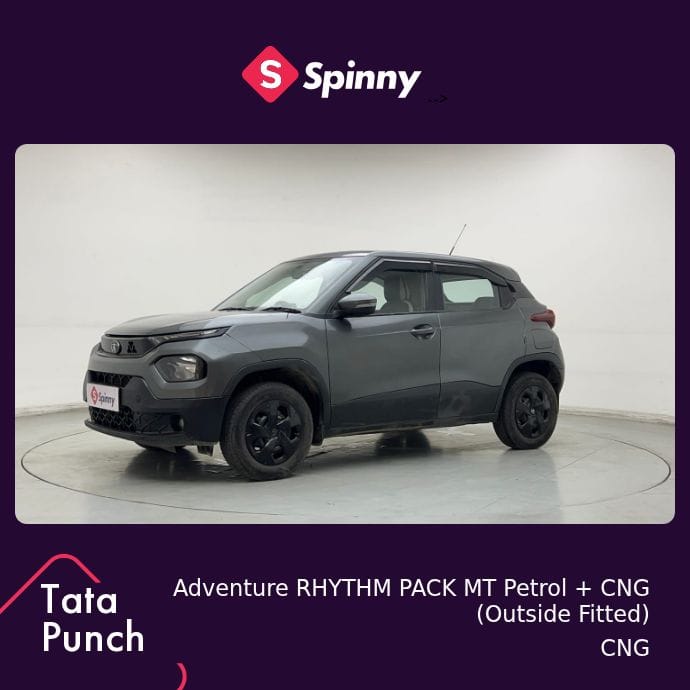 2023 Tata Punch Adventure RHYTHM PACK MT Petrol + CNG (Outside Fitted)