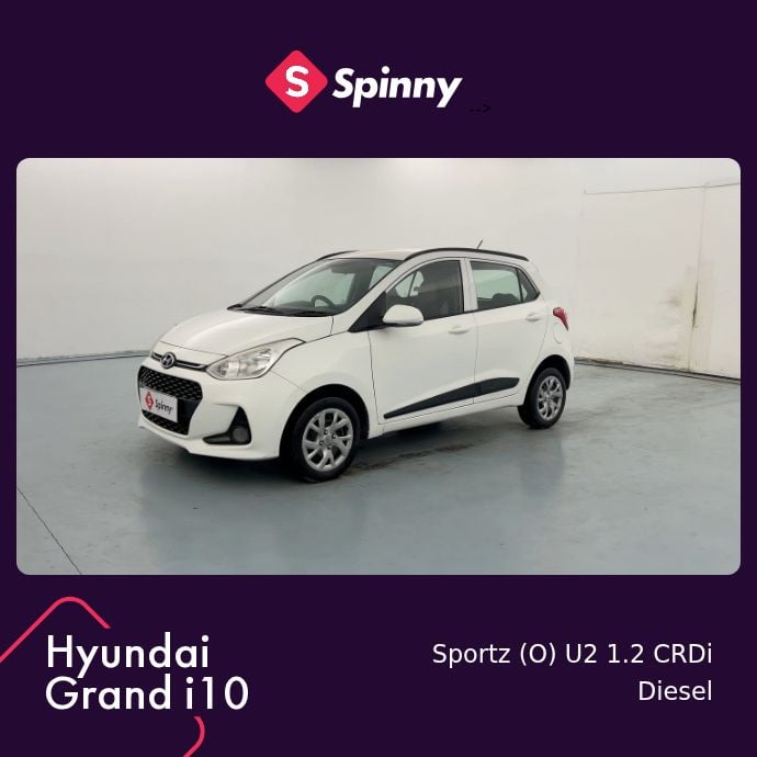 2017 Hyundai Grand i10 Sportz (O) U2 1.2 CRDi 2017 Hyundai Grand i10 Sportz (O) U2 1.2 CRDi