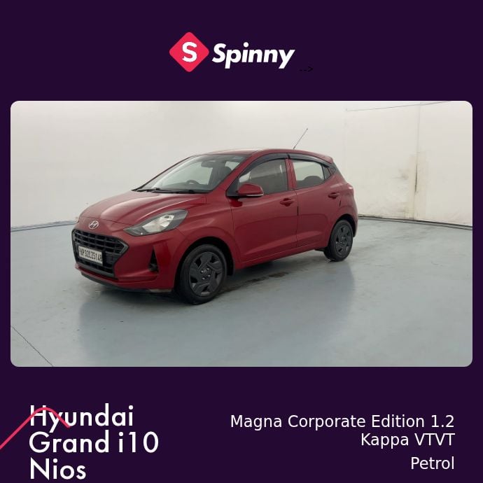 2020 Hyundai Grand i10 Nios Magna Corporate Edition 1.2 Kappa VTVT 2020 Hyundai Grand i10 Nios Magna Corporate Edition 1.2 Kappa VTVT
