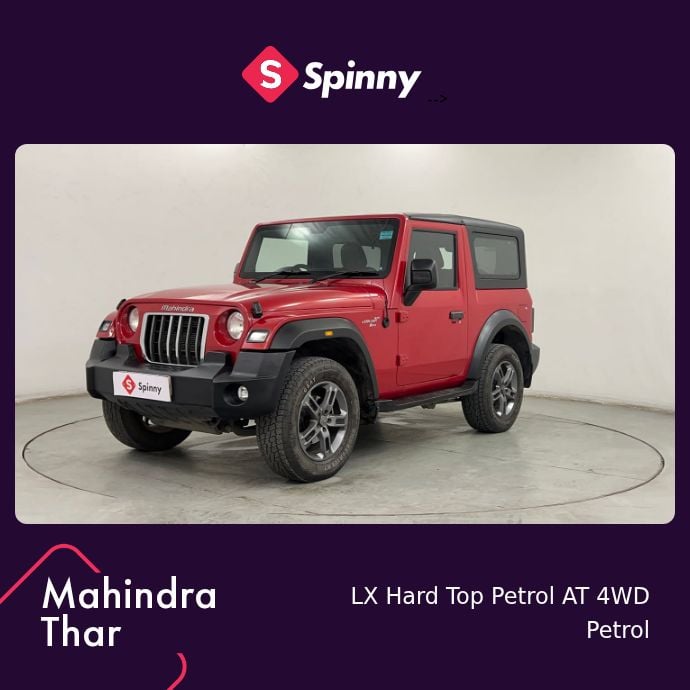 2022 Mahindra Thar LX Hard Top Petrol AT 4WD 2022 Mahindra Thar LX Hard Top Petrol AT 4WD