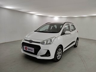 Used 2019 Hyundai Grand i10 Sportz 1.2 Kappa VTVT Petrol Manual exterior LEFT FRONT CORNER VIEW