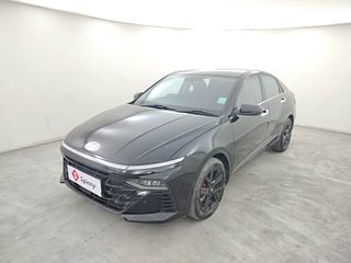 Used 2023 Hyundai Verna SX (O) 1.5 Turbo Petrol DCT Petrol Automatic exterior LEFT FRONT CORNER VIEW
