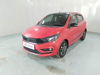 Used 2020 Tata Tiago XZA Plus Dual Tone Roof AMT Petrol Automatic exterior LEFT FRONT CORNER VIEW