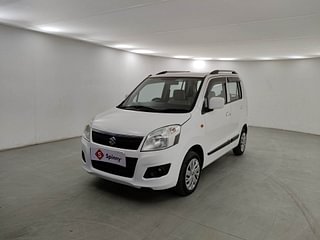 Used 2018 Maruti Suzuki Wagon R 1.0 [2010-2019] VXi Petrol Manual exterior LEFT FRONT CORNER VIEW