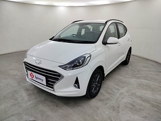 Used 2022 Hyundai Grand i10 Nios Sportz AMT 1.2 Kappa VTVT Petrol Automatic exterior LEFT FRONT CORNER VIEW
