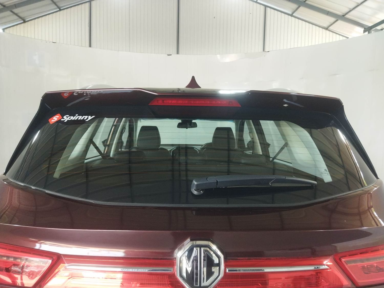 New MG Motors Hector exterior BACK WINDSHIELD VIEW
