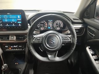 Used 2022 Maruti Suzuki Brezza ZXI Plus Dual Tone Petrol Manual interior STEERING VIEW