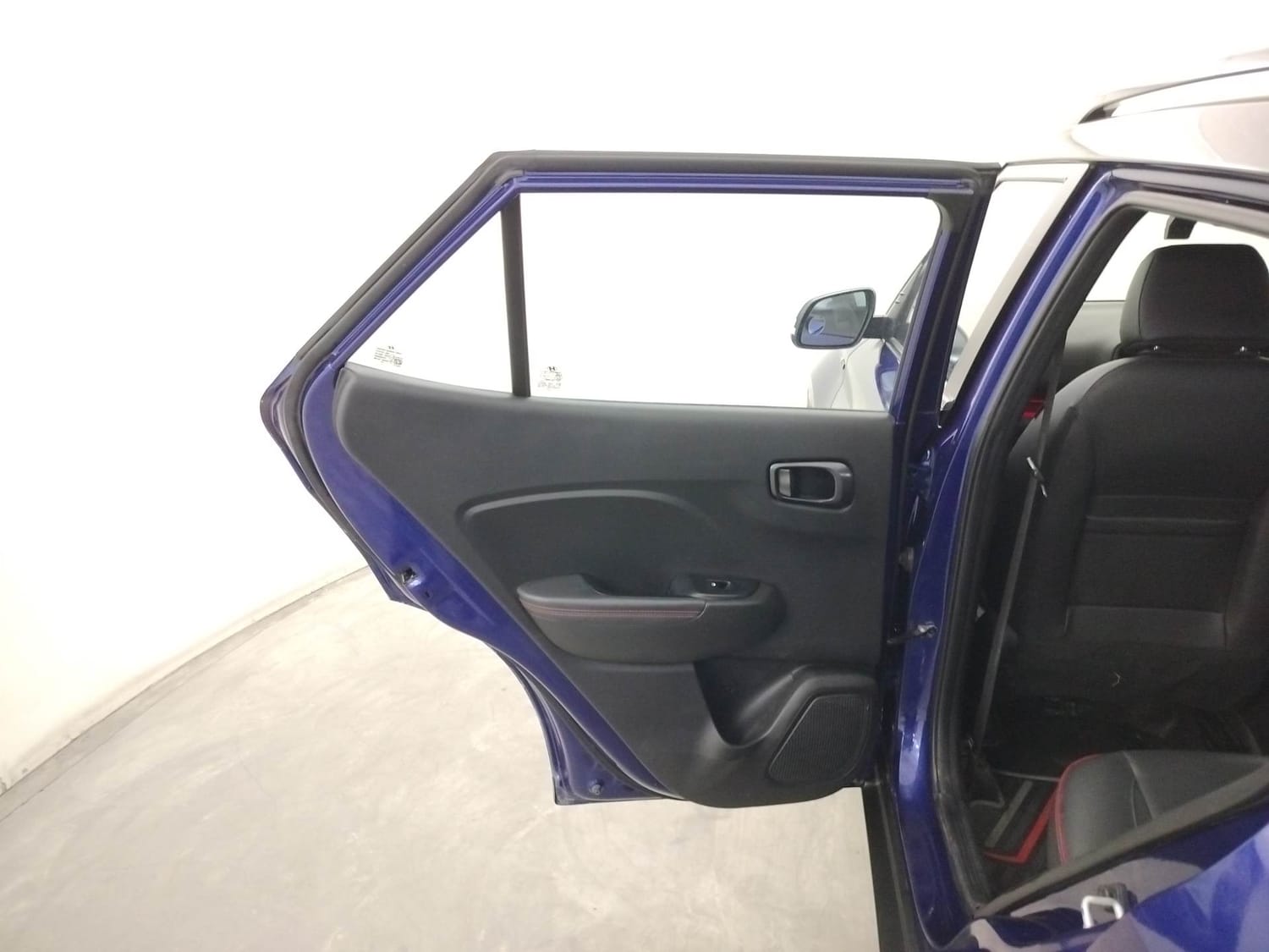 New Hyundai Venue N-Line interior LEFT REAR DOOR OPEN VIEW