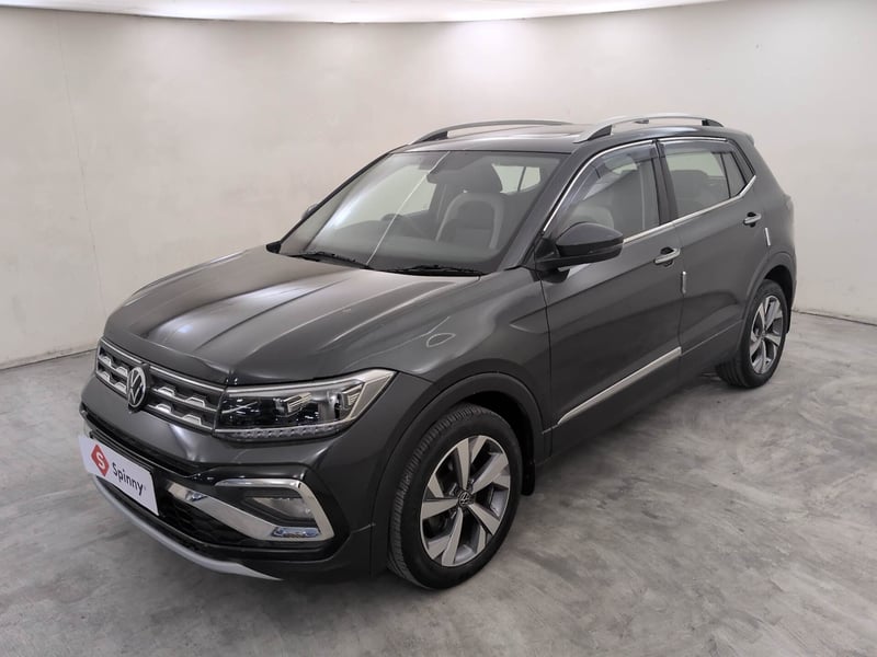 Used 2023 Volkswagen Taigun Topline 1.0 TSI MT Petrol Manual exterior LEFT FRONT CORNER VIEW