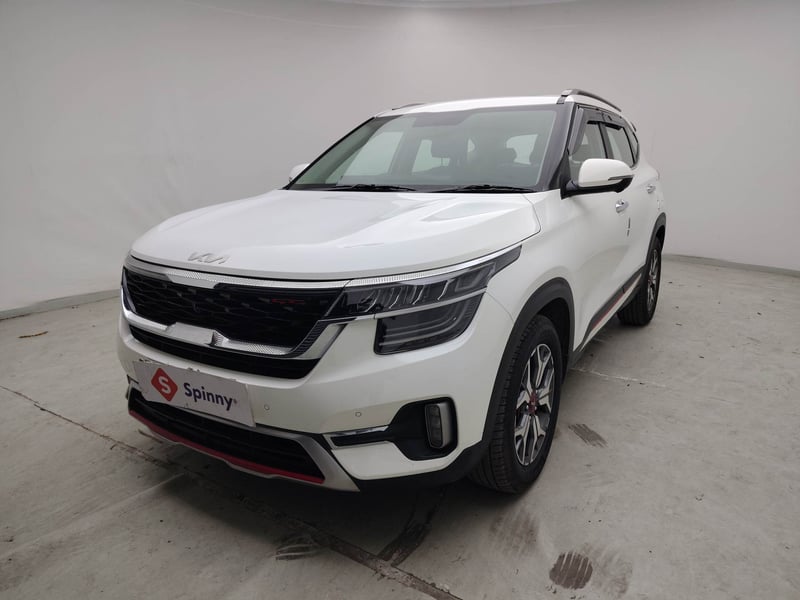 Used 2021 Kia Seltos GTX Plus 1.4 DCT Petrol Automatic exterior LEFT FRONT CORNER VIEW